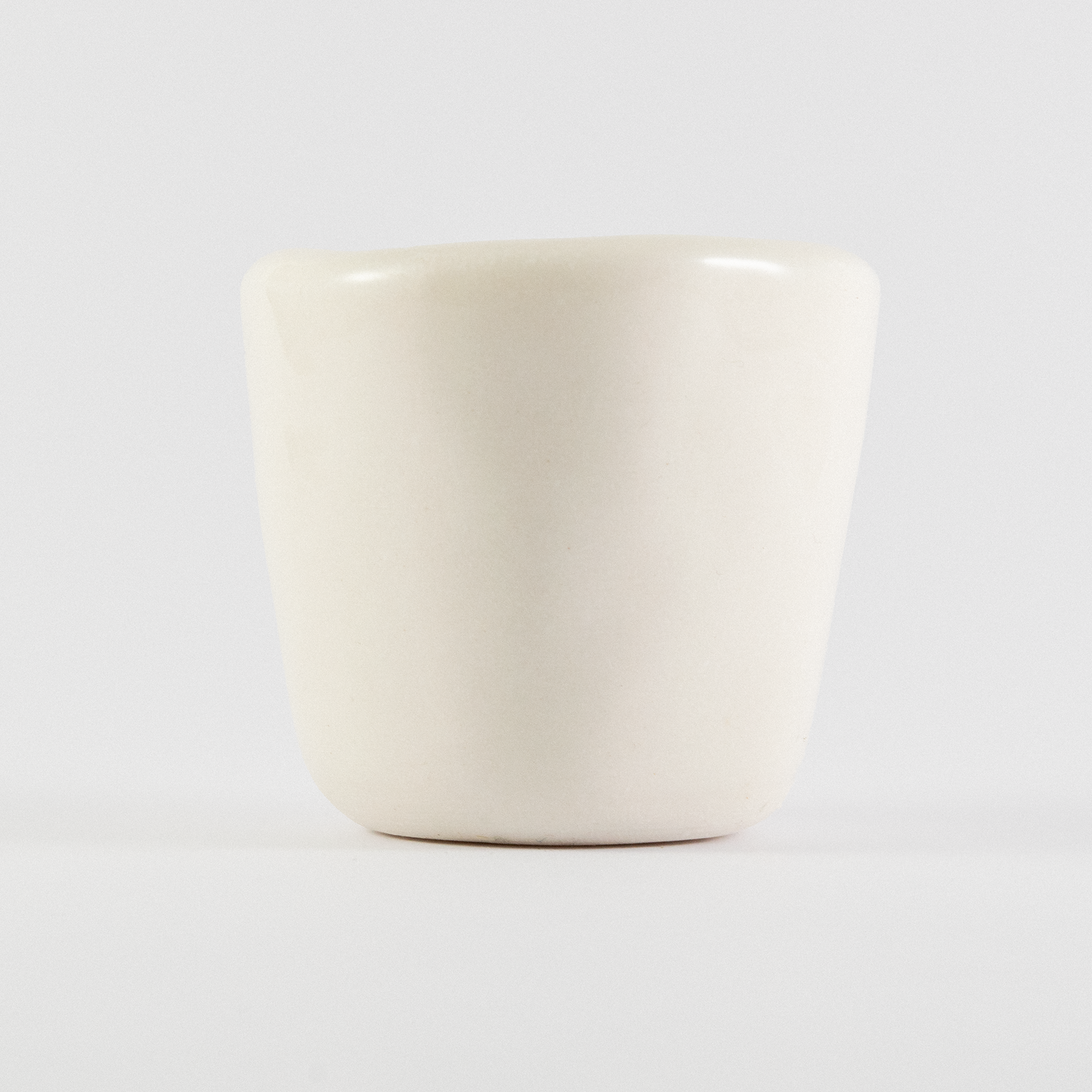 back view of ceramic shot glass.